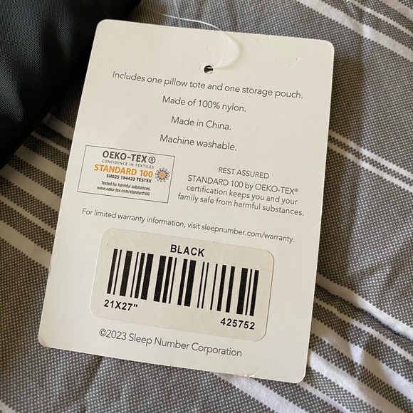 Sleep Number Pillow Tote 27x21 NWT Travel STANDARD 100 by OEKO-TEX certification - Picture 3 of 5